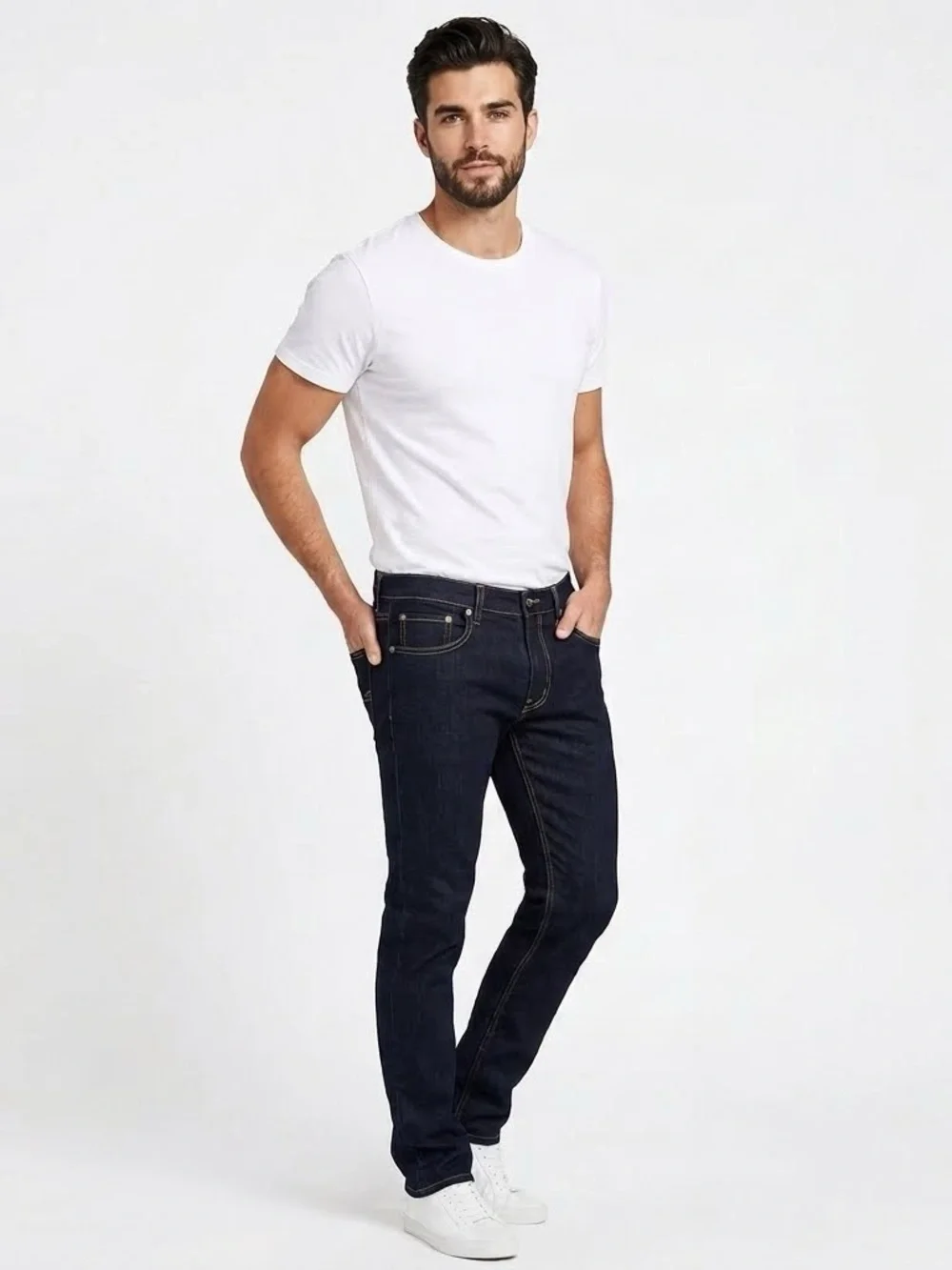 Arizona Jean Co Men's Dark Wash Blue Jeans Size 34 X 32 Stretch Denim